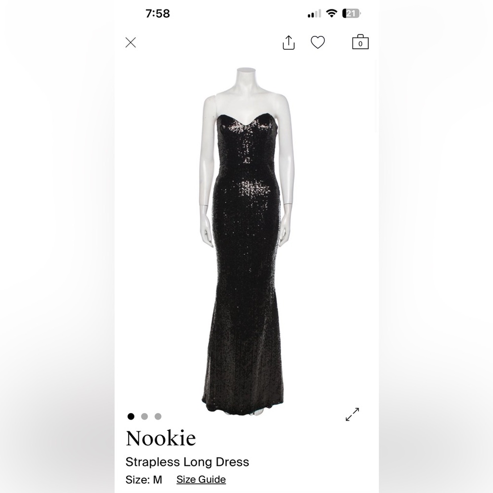 Nookie: Elegant Black Sequin maxi Gown